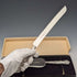 1960 British Vintage Sterling Silver Handle Cake Slicer & Bread Knife Harrison Brothers