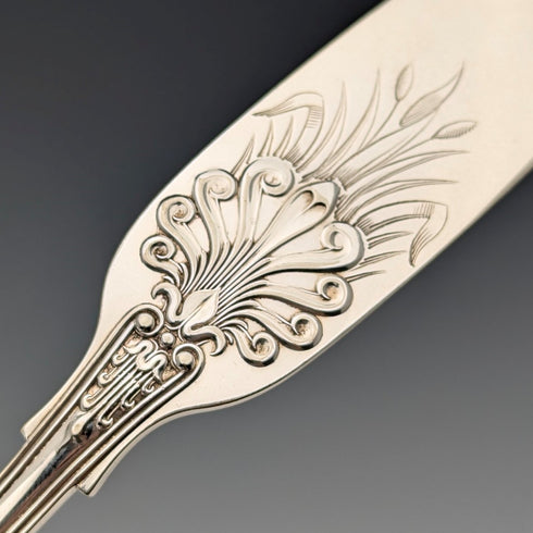 英国アンティーク シルバープレート製 フィッシュナイフ 6本セット Martin Hall