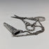 Antique early 19th century sterling silver chatelaine sewing scissors with case