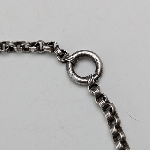 Antique early 19th century sterling silver chatelaine sewing scissors with case