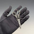 Antique early 19th century sterling silver chatelaine sewing scissors with case