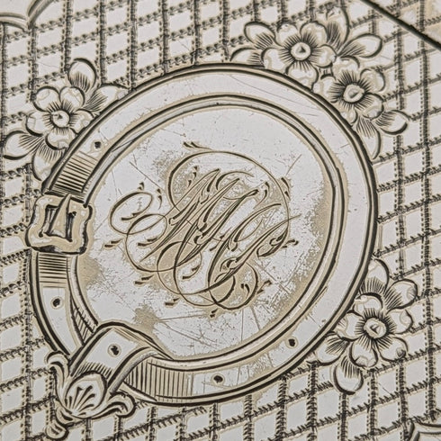 十九世紀末英國古董鍍銀名片盒