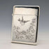 1897 British antique sterling silver card case with Japonism decoration, 75g, Mappin & Webb