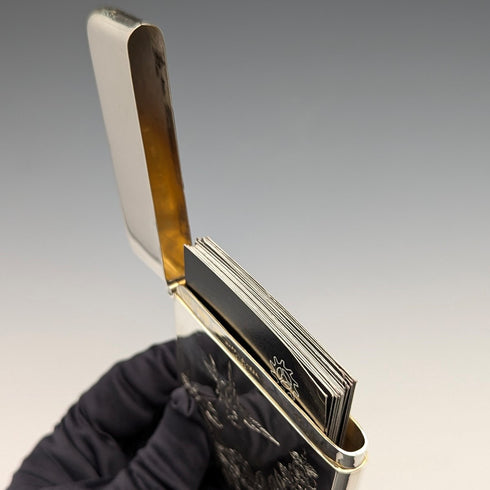 1897 年英國古董純銀卡包日本風格裝飾 75 克 Mappin & Webb