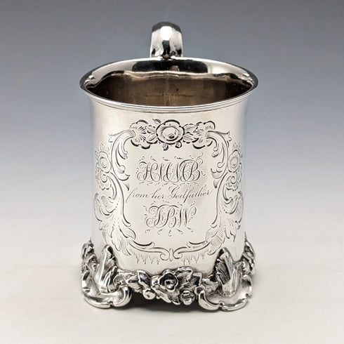 1851 年英國古董純銀馬克杯 149 克亨利威爾金森