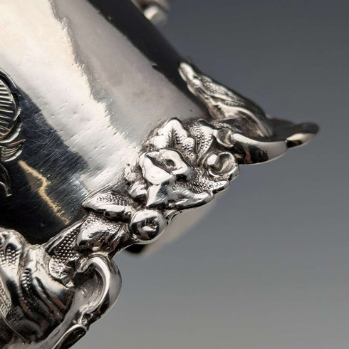 1851 British antique sterling silver mug 149g Henry Wilkinson