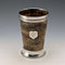 1872 British antique sterling silver horn beaker cup by Thomas Smiley