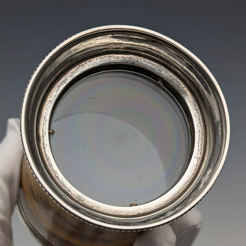 1872年 英国アンティーク 純銀装飾 ホーン製 ビーカーカップ Thomas Smiley