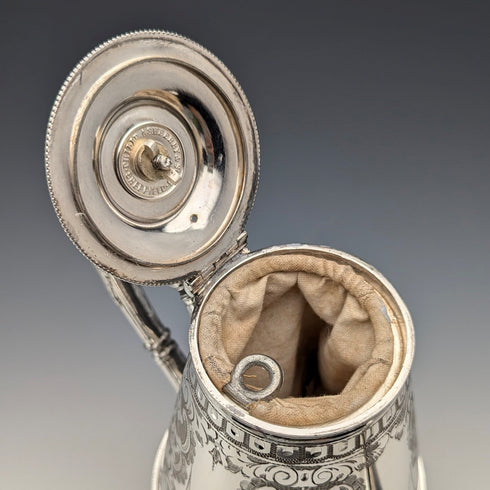 約 1870 年英國古董鍍銀咖啡壺 Philip Ashberry