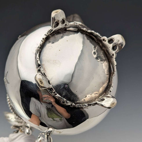 Late 19th Century British Antique Silver Plate Coffee Pot