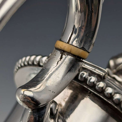 Late 19th Century British Antique Silver Plate Coffee Pot