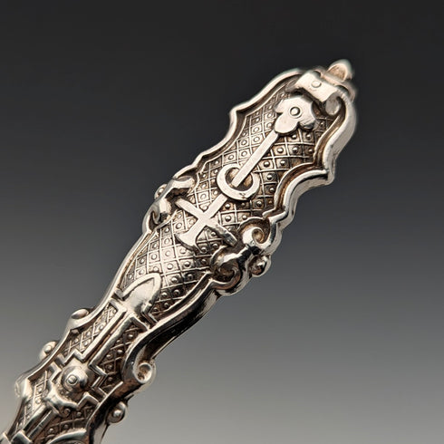 1833年 英国アンティーク 純銀製 デザートカトラリーペア 計74g Thomas Sansom