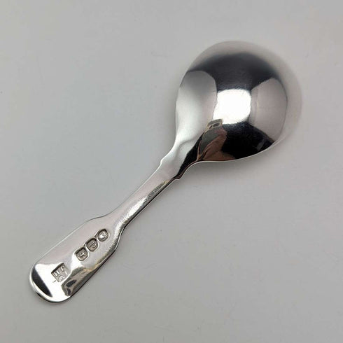 1819 British antique sterling silver tea caddy spoon Thomas Wallis II & Jonathan Hayne