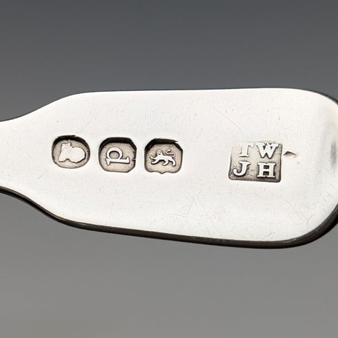 1819 年英國古董純銀茶盒湯匙托馬斯·沃利斯二世和喬納森·海恩