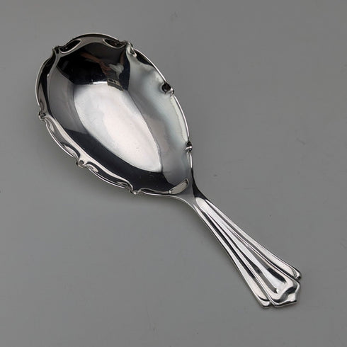 1906 British antique sterling silver tea caddy spoon Atkin Brothers
