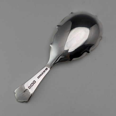 1906 British antique sterling silver tea caddy spoon Atkin Brothers