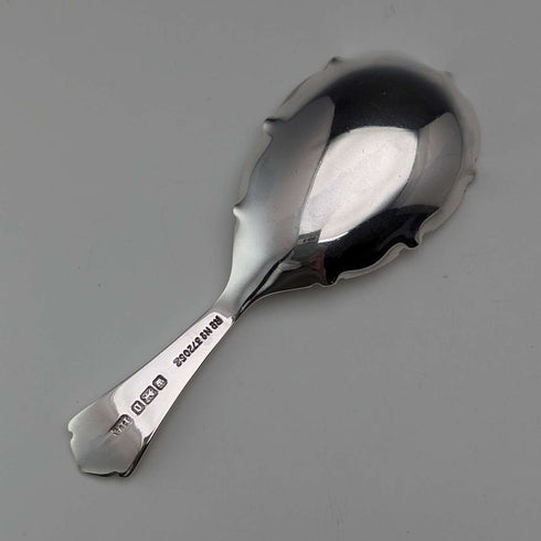 1906 British antique sterling silver tea caddy spoon Atkin Brothers