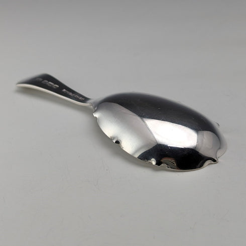 1906 British antique sterling silver tea caddy spoon Atkin Brothers