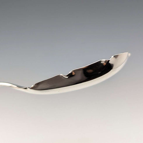 1906 British antique sterling silver tea caddy spoon Atkin Brothers