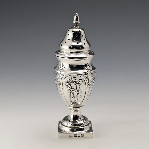 1904 British Vintage Sterling Silver Pepperette Spice Box 50g Thomas Bradbury & Sons