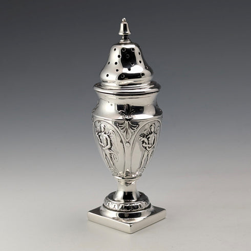 1904年 英国ヴィンテージ 純銀製 ペペレット 調味料入れ 50g Thomas Bradbury & Sons