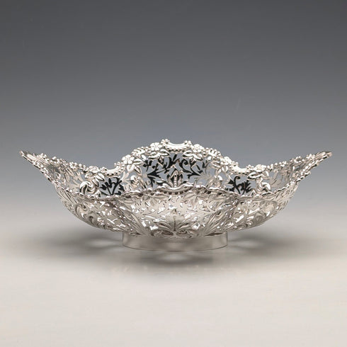 1901 British antique sterling silver dish 127g James Dixon &Sons