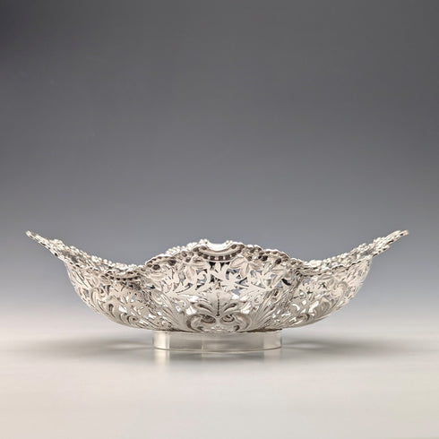 1901 British antique sterling silver dish 127g James Dixon &Sons