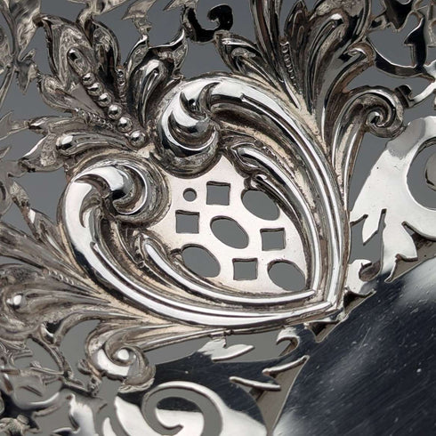 1901 British antique sterling silver dish 127g James Dixon &Sons