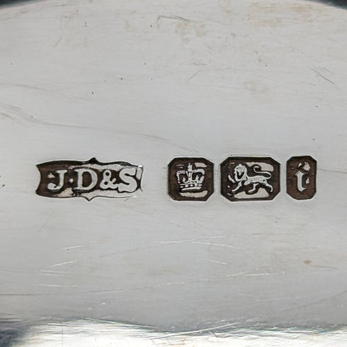 1901 British antique sterling silver dish 127g James Dixon &Sons