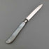 1905 British antique white mother-of-pearl handle, pure silver blade penknife, Lee&Wigful