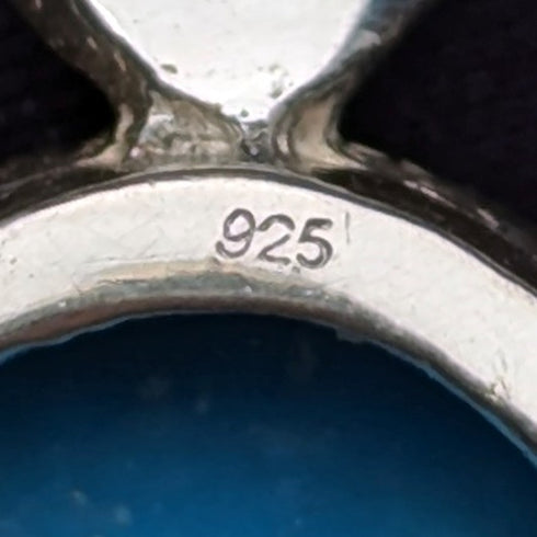 ヴィンテージ 純銀台座 ターコイズペンダント& 純銀ネックレス