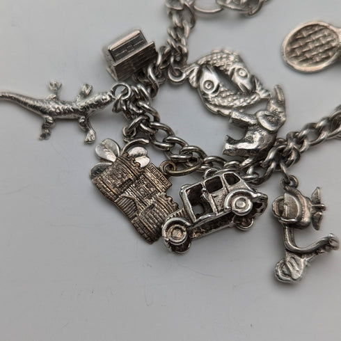 1957 英國復古純銀吊飾手鍊 47 克 WJS