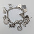 1970s British vintage sterling silver charm bracelet 48g