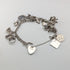 1970s British vintage sterling silver charm bracelet 48g