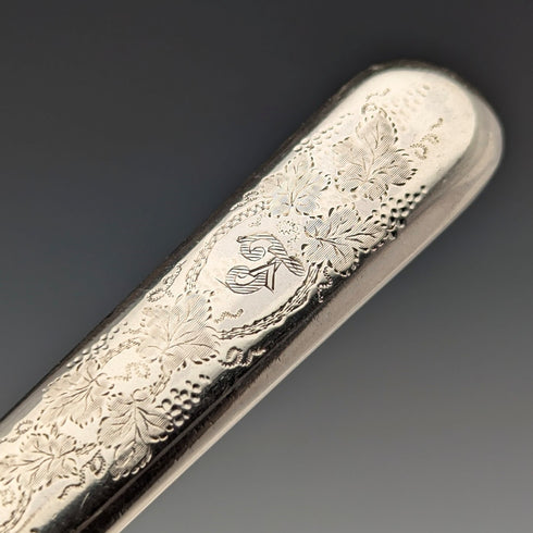 1894 年英國古董純銀水果餐具組 12 對共 783 克 RF Mosley 木盒