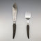 1902 British antique antler-handled fish server set, pure silver decoration, William Yates