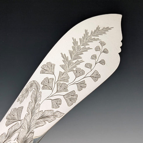 1900年頃 英国アンティーク アントラーハンドル フィッシュサーバーセット Elizabeth Jane Fairbairns