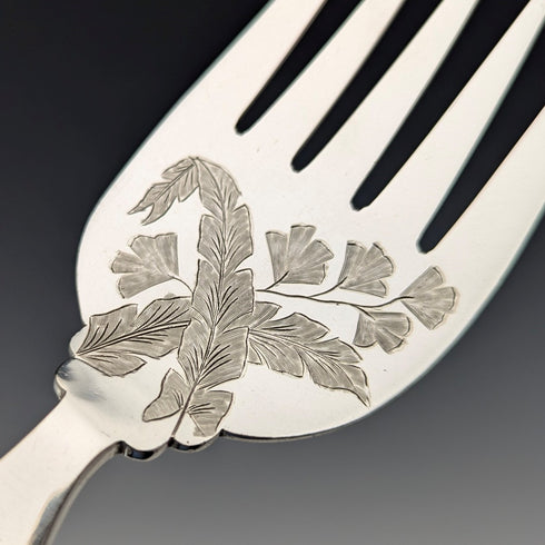 1900年頃 英国アンティーク アントラーハンドル フィッシュサーバーセット Elizabeth Jane Fairbairns