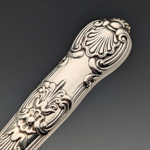 1850年頃 英国アンティーク 純銀製 デザートカトラリーペア 計87g Aaron Hadfield