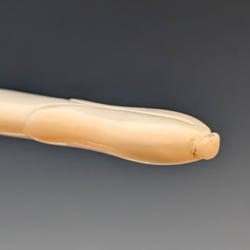 1899年 英国アンティーク 白蝶貝ハンドル 純銀ブレード デザートカトラリー4ペア John Sanderson