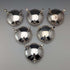 Set of 6 late 19th century British antique silver plate salt dishes