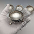Set of 6 late 19th century British antique silver plate salt dishes