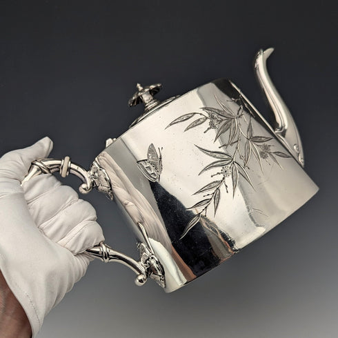 1890年頃 英国アンティーク シルバープレート製ティーポット James Dixon