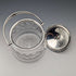 Late 19th Century British Antique Biscuit Barrel with Silver Plate Lid, Kerr & Phillips