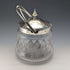 Late 19th Century British Antique Biscuit Barrel with Silver Plate Lid, Kerr & Phillips