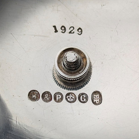 Late 19th Century British Antique Biscuit Barrel with Silver Plate Lid, Kerr & Phillips