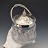 Late 19th Century British Antique Biscuit Barrel with Silver Plate Lid, Kerr & Phillips