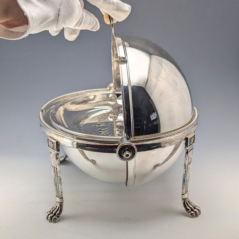 1900年頃 英国アンティーク シルバープレート製 ブレックファーストディッシュ WALKER&HALL