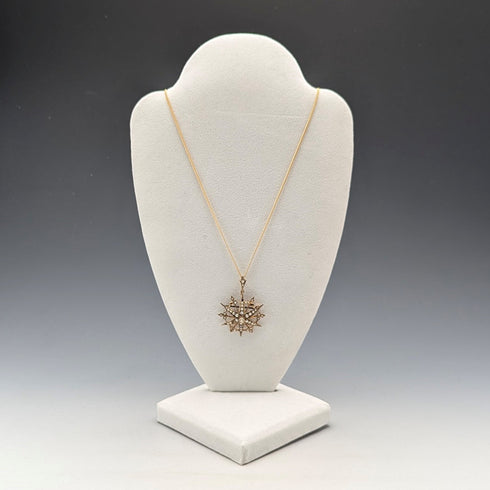 1909年 英国アンティーク 9ctゴールド&パール ペンダントブローチ