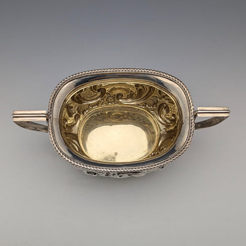 1906年 英国アンティーク 純銀製シュガーポット 208g John Rose